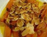 Carottes aux amandes ニンジングラッセ　オレンジ風味作り方3写真