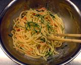 明太スパはやっぱりシソでしょう？作り方4写真