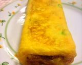 主人のお弁当に考案～葱(ニラ)玉子焼き☠作り方4写真