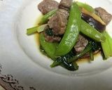 小松菜とスナップえんどうと牛肉の蒸し煮作り方5写真