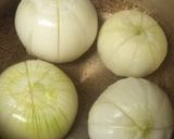 新玉ねぎで…母の日のお花のスープ作り方1写真