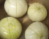 新玉ねぎで…母の日のお花のスープ作り方1写真