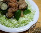 野菜たくさん！ネギソース鶏からあげ作り方10写真