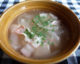簡単！新玉ねぎとベーコンの欲張りスープ作り方4写真