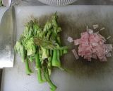 たらの芽×ペペロンチーノ作り方1写真