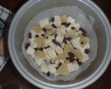 林檎とラムレーズンの炊飯器パンプディング作り方1写真