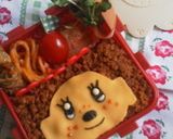 そぼろご飯deモンチッチ＊簡単キャラ弁作り方5写真