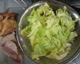 キャベツとベーコンのスパゲティ作り方1写真