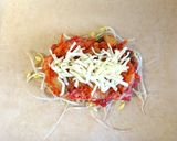 豚こまキムチーズ♪レンジでほったらかし〜作り方2写真