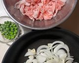 簡単!豚こまポークチャップ作り方1写真