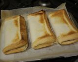 食パンでブリトー風ハムチーズ作り方2写真