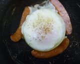 朝食どんぶり№1♪目玉焼き丼作り方3写真
