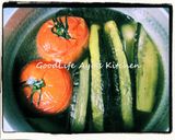 焼き茄子とトマトの煮びたし作り方1写真
