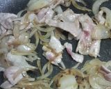 玉ねぎと豚肉の柚子こしょうパスタ作り方4写真