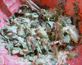 簡単☆春菊と桜えびのかき揚げ風？お焼き作り方3写真