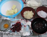 紅ほっぺいちごとクランベリーのクッキー作り方1写真
