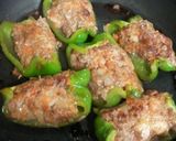 野菜たっぷり☆ピーマンの肉詰め作り方4写真