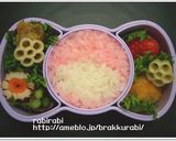 ✿キャラ弁簡単にマイメロ✿作り方2写真
