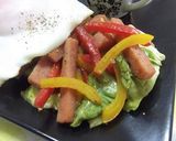 キャベツとスパムのソース炒め＆スープ作り方5写真