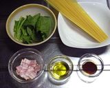 ほうれん草ベーコン醤油パスタ作り方4写真