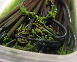 シンプル。筍とわらびのにんにくパスタ作り方1写真