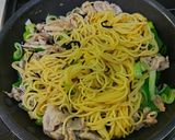 九条ネギと豚肉の塩こんぶパスタ作り方6写真