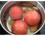 冷製♪丸ごとトマトのコンソメ煮作り方1写真