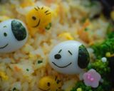 うずらスヌーピーのお弁当　キャラ弁作り方1写真