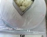 ハートのおにぎりケーキ風（？）弁当作り方4写真