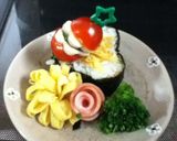 ハートのおにぎりケーキ風（？）弁当作り方16写真