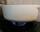 節電にも　ルクルーゼで豆ごはん作り方3写真
