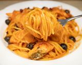 秋鮭とブラックオリーブのパスタ作り方13写真