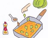 キャベツとチーズの卵焼き！作り方2写真