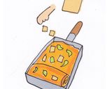 キャベツとチーズの卵焼き！作り方3写真