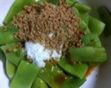 超簡単..7分.丼で.ごま和えモロインゲ作り方5写真