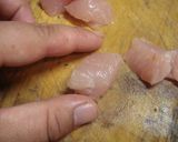 鶏胸肉ｄｅトリ天むす作り方1写真
