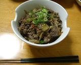 簡単っす！きんぴらアレンジ！肉ごぼう丼！作り方3写真