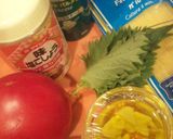 トマトと大葉の冷たいパスタ。作り方1写真
