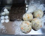 キャラ弁　まっくろくろすけおにぎり♪作り方4写真