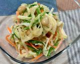 大根と水菜と蒸し大豆のサラダ♪作り方5写真