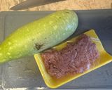 冬瓜と牛ひき肉のうま塩とろみ煮作り方1写真