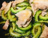 豚肉のもやし＆ゴーヤー冷や麦チャンプルー作り方2写真