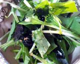 水菜とわかめのわさび和え作り方3写真