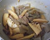 竹の子＆こんにゃく＆豚肉の煮物♪中華風作り方3写真