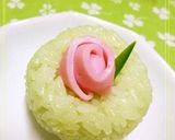 水玉リボンで✿フラワーギフトおにぎり✿作り方5写真