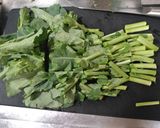 簡単　のらぼう菜と豚こまのゴマ油醤油炒め作り方2写真