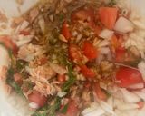 トマトとツナの和風冷製パスタ😋作り方5写真