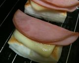 朝ごはんに✩チーズとハムの磯辺巻き作り方2写真