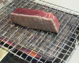 炙りマグロとオクラ、キノコのおろしポン酢作り方3写真