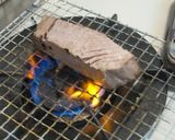 炙りマグロとオクラ、キノコのおろしポン酢作り方4写真